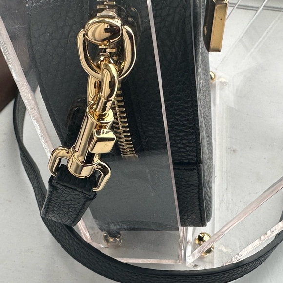 Dolce & Gabbana Plexiglass Encased Black Leather Clutch/Crossbody - Picture 5 of 16